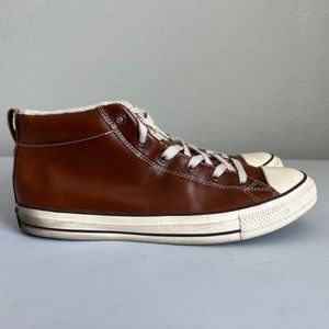 Converse Chuck Taylor All Star Men's Size 13 Brown Leather High Top Sneakers